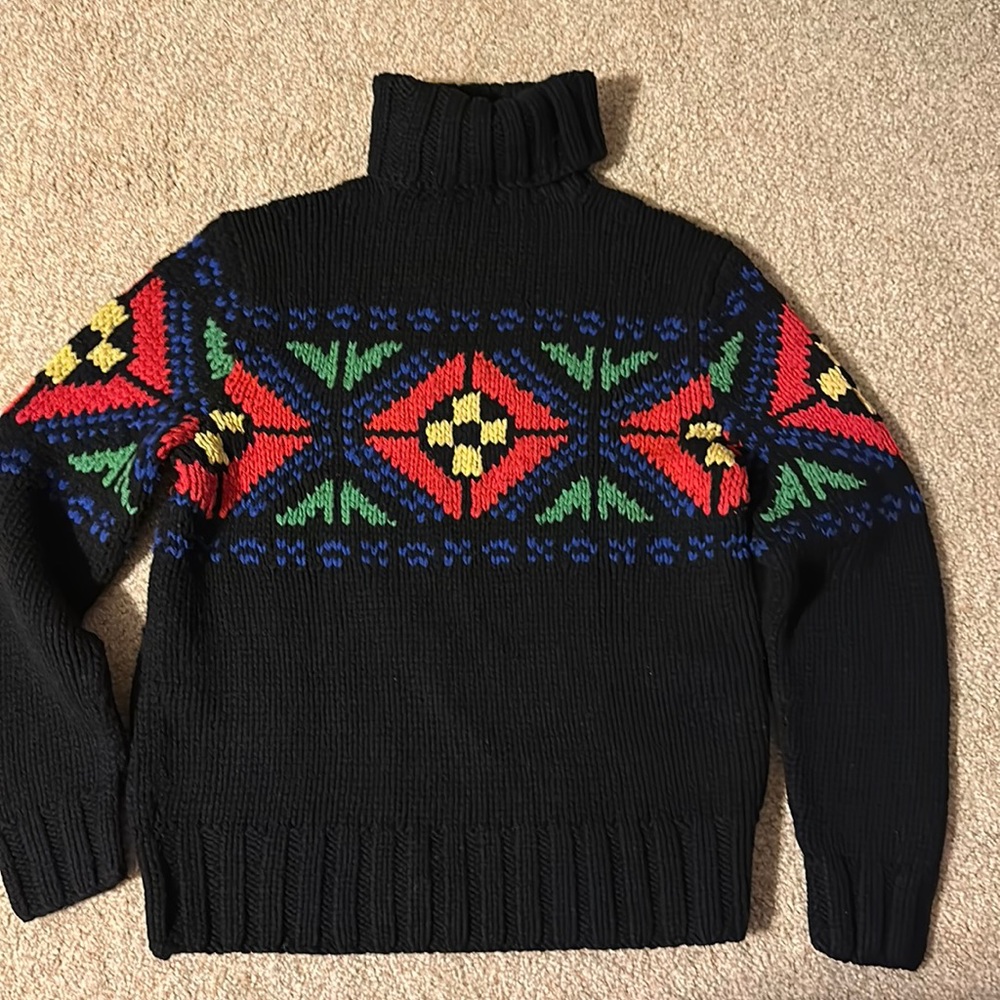 Polo Ralph Lauren Men’s Navy Blue Turtleneck Heavy Sweater
